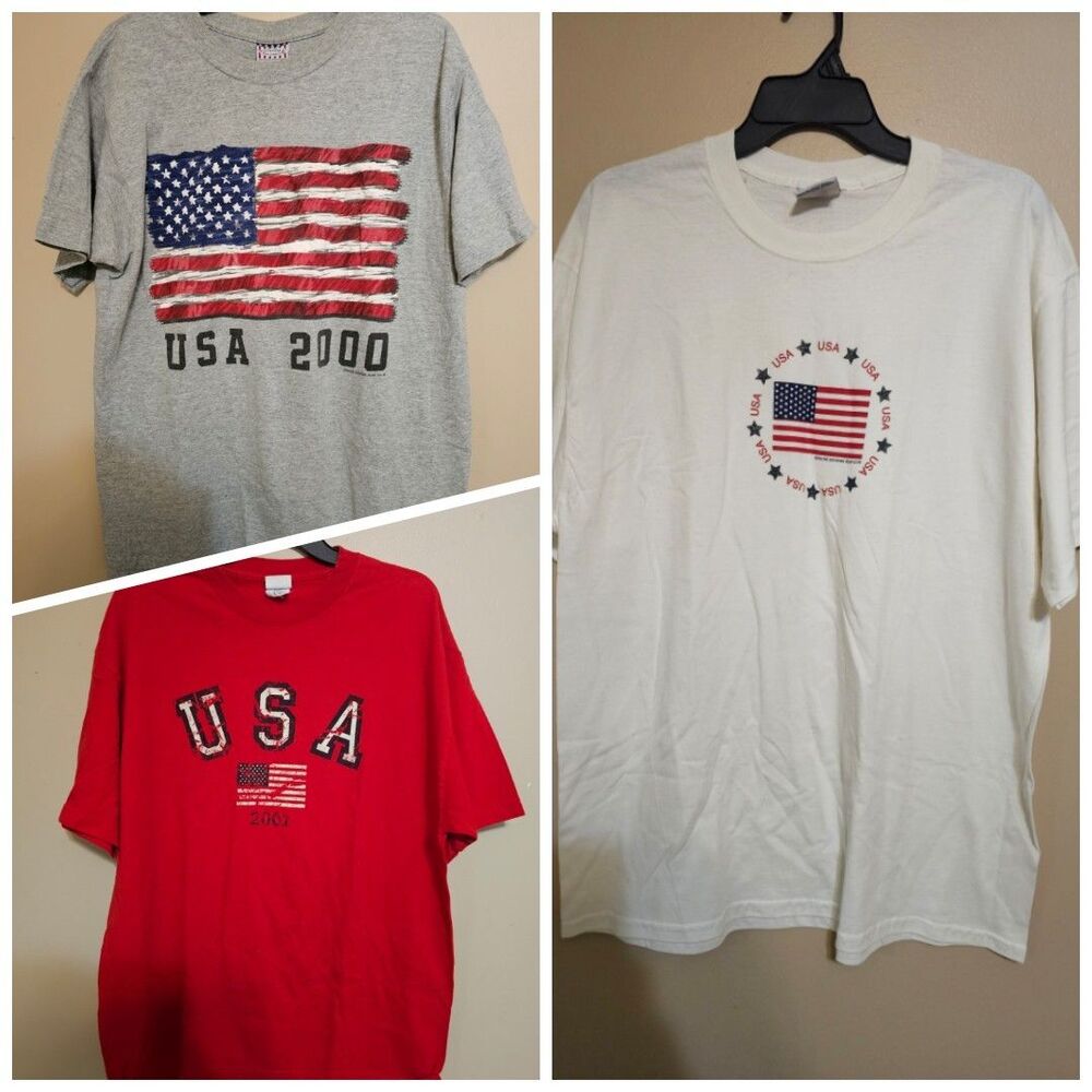 Lot of 3 Vintage USA T-Shirts Men's Large Sonoma, AZ Jeans Co, y2k 2000/2002